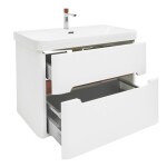 Koupelnová skříňka s umyvadlem a baterií SAT Fusion 77,5x53x45 cm bílá matná mat SATFUSION280WUBA SATFUSION280WUBA