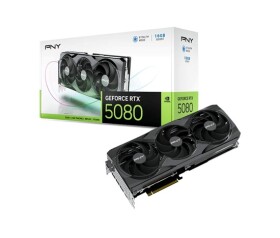 PNY VGA NVIDIA GeForce RTX 5080 Triple Fan 16GB, RTX 5080, 16GB GDDR7, 3xDP, 1xHDMI EDF_1096005