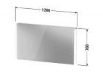 DURAVIT - Ketho.2 Zrcadlová skříňka s LED osvětlením, 70x120x16 cm, 2 dvířka K27138000001000
