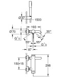 GROHE - Essence Vanová baterie s příslušenstvím, chrom 33628001