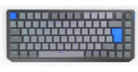 Endorfy Thock V2 75% Wireless DE šedá / Herní klávesnice / Bezdrátová / Endorfy Yellow / USBBT2.4GHz / DE layout (EY5D037)