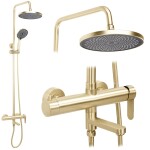 REA - Sprchový Set Arcos brush gold REA-P8716