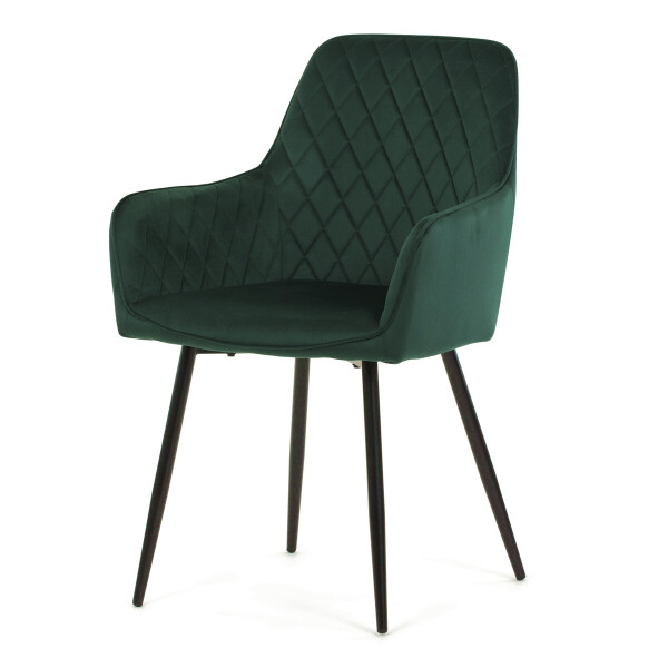 Jídelní židle, zelená, sametová látka, DCH-215 GRN4