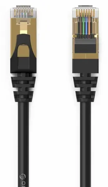 Orico PUG-C7 černá / Síťový kabel / Cat 7 / RJ45-RJ45 / kulatý / 10 Gbps / 0,5 m