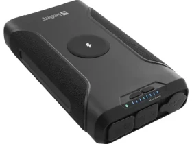 Sandberg Survivor Powerbanka 7 v 1 / 72000 mAh / bezdrátové nabijení / 2x USB-C / 1x USB-A / 1x DC / svítilna (420-64)