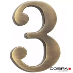 Cislo 3D bronz cesany 3 - 10 cm