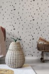 Ferm LIVING Proutěný koš s víkem Pear, přírodní barva, proutí