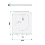 REA - Závěsná WC mísa Cubik Mini Tornado REA-C6539