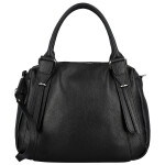 Módní dámská kožená kabelka do ruky Hannah, černá
