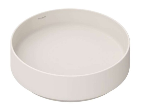 HANSGROHE - Xuniva Evo S Umyvadlo na desku, průměr 40 cm, bez přepadu, bez otvoru pro baterii, matná béžová 60323780