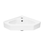Rohové umyvadlo SAT B-Way 55x38,5 cm otvor pro baterii uprostřed SATBW5538 SATBW5538