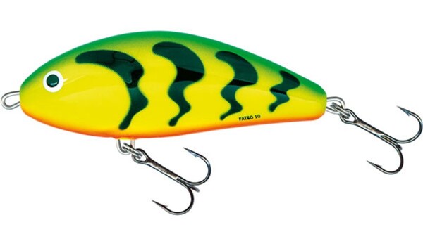 Salmo Wobler Fatso Sinking Green Tiger - 10cm,Salmo Wobler Fatso Sinking Green Tiger - 10cm