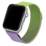 Beline Steel Collection zeleno-purpurový / Pásek pro Apple Watch / 42/44/45/49 mm / nerezová ocel