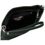 Módní dámská kožená mini crossbody kabelka Kaliopi, tmavě zelená