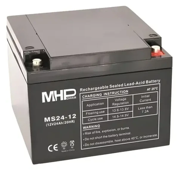 MHPower MS24-12 / Baterie / VRLA AGM / 12 V / 24 Ah / pro UPS (MS24-12)
