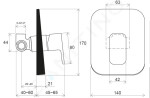 Nion Sprchové dveře pivotové dvoukřídlé L/P, 800 mm, Jika perla Glass, stříbrná/transparentní sklo H2562N10006681