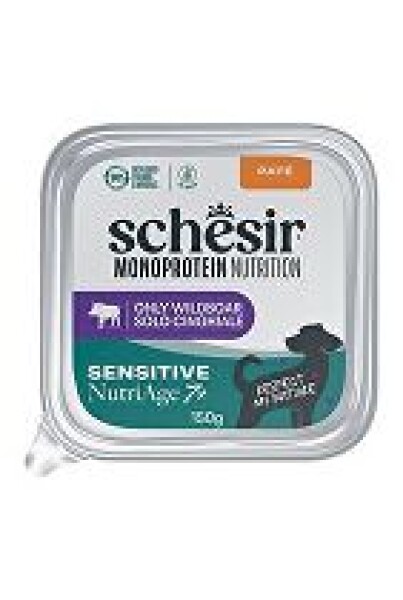 Schesir Dog vanička Monoprot.Senior Divočák paté 150g