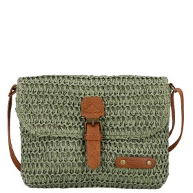Dámská pletená crossbody kabelka Olive Boho, zelená