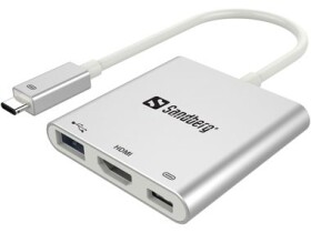 Sandberg Mini USB-C HUB / HDMI+USB / stříbrný (136-00)