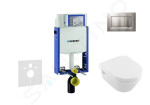 GEBERIT - Kombifix Set předstěnové instalace, klozetu a sedátka Villeroy & Boch, tlačítka Sigma30, DirectFlush, SoftClose, CeramicPlus, matný chrom/chrom 110.302.00.5 NB7