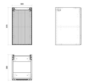 COMAD - Skříňka pod desku 30cm 1 dvířka NOVA CASHMERE 5907611663318