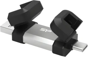 Silicon Power Mobile C51 128GB stříbrná / Flash disk / USB-A / USB-C 3.2 (SP128GBUC3C51V1S)