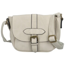 Trendy dámská koženková crossbody kabelka Arlena, krémová