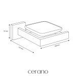 CERANO - Nástěnná mýdlenka Alto - černá matná CER-479344