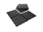 Plastová dlažba – FATRASTEP Slateris - 30×30×2,5 cm černá (balení 9 ks = 0,81 m²)