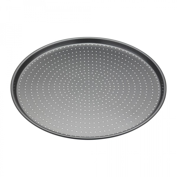Kitchen Craft Kulatý plech na pečení Pizza Tray ⌀ 32 cm, šedá barva, kov