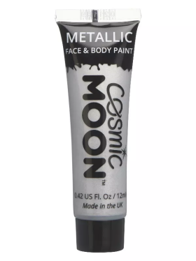 Ptakoviny.cz Líčidlo na obličej a tělo - Cosmic Moon Metallic - stříbrné 12 ml
