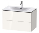 DURAVIT - L-Cube Umyvadlová skříňka 55x82x48 cm, 2 zásuvky, lesklá bílá LC630702222