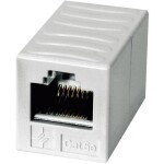 RJ45 síťový adaptér CAT 5e Zahnutý o 90° směrem nahoru [1x RJ45 zástrčka - 1x RJ45 zásuvka] 0.00 m černá Renkforce