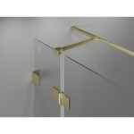 MEXEN/S - Lunar T sprchový kout dveře křídlové levá 135 x 90, transparent, zlato kartáčovaná 834T-135-090-55-00-L