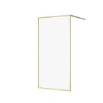 CERSANIT - Walk-in sprchový kout LARGA, zlatá mat, 100x200, čiré sklo S164-073