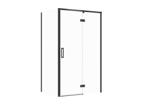 CERSANIT - SET C119 Sprchový kout Larga, pravý, 120x80x195, černý, čiré sklo S601-319