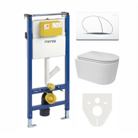 MEREO - WC komplet pro sádrokarton s příslušenstvím MM02SETRA
