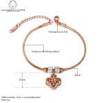 Ocelový náramek Daisy Gold - čtyřlístek, chirurgická ocel, Zlatá 18 cm + 3,5 cm (prodloužení)