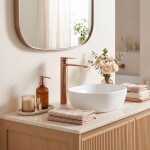 REA - Umyvadlová baterie STORM - COPPER BRUSH vysoká REA-B3002
