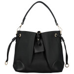 Módní dámská koženková kabelka na rameno Linna, černá