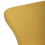 Židle jídelní, žlutá látka, nohy černý kov