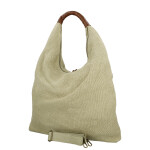 Trendy dámská textilní kabelka na rameno Alice, zelená