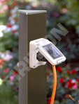 Zahradní sloupek ELECTROPOINT - olivově zelený