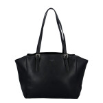 Prostorná dámská koženková kabelka Sirina, černá