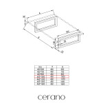 CERANO - Deska pod umyvadlo Navira Pro + 2 konzole pod desku - černá matná - 100x46x3,6 CER-606024