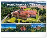 Kalendář 2025 nástěnný: Panoramata Česka, 48 33 cm