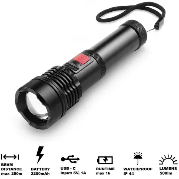 RETLUX RPL 403 nabíjecí svítilna / 500 lm / IP44 / 2200 mAh (8590669347308)