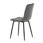 Jídelní židle, šedá, sametová látka, CT-281 GREY4