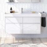 VILLEROY & BOCH - Collaro Umyvadlová skříňka, 115x55x44 cm, 4 zásuvky, Glossy White C01200DH