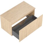 MEXEN/S - Rivel koupelnová skříňka pod umyvadlo 90 cm s deskou, 1 šuplík, reliéf , dub 91A20-09047-1-BFC81